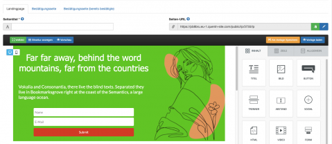 Formular in Quentn-Landingpages